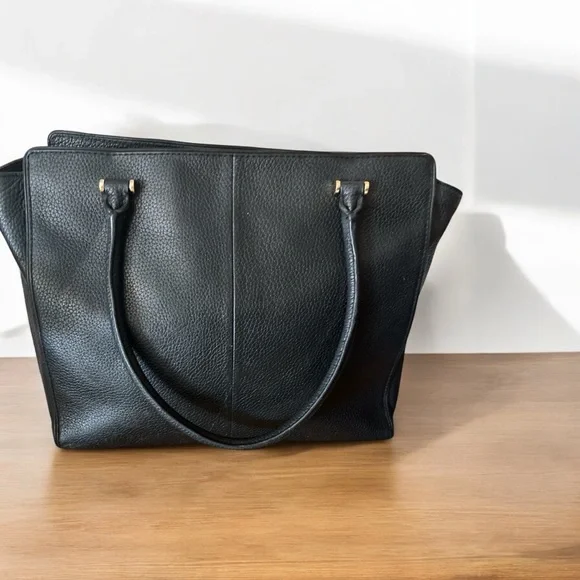 Kate Spade Large Black Leather Tote - Picture 2 of 9